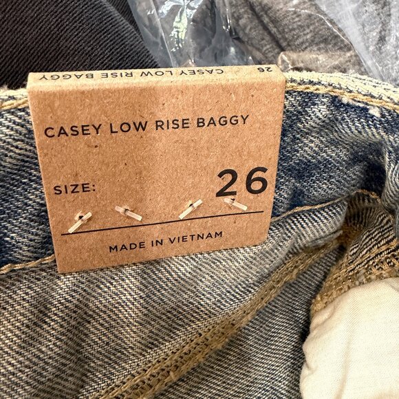 NEW Pacsun Casey Low Rise Baggy Jeans Medium Indigo Tint NWT Size 26 - Picture 14 of 16